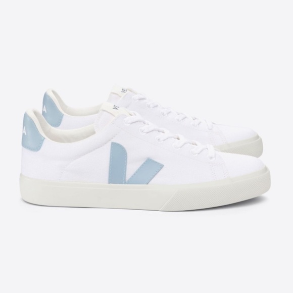 Veja Shoes - Veja Campo white steel canvas sneaker. Size 6